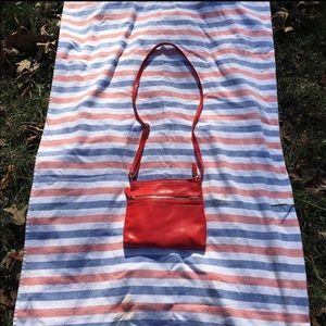 HOT Red PVC Purse with Multiple Pockets